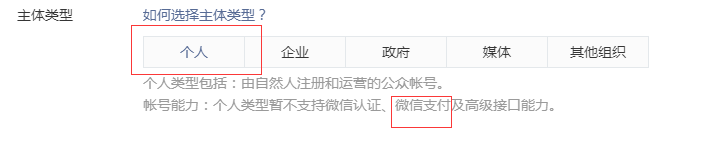 兄弟们，个人的没办法支付吗，先搞个人的，后面能升级企业吗