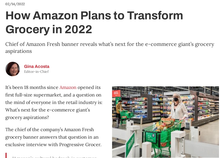 月15日电商报/亚马逊计划在未来3年内开设数十家生鲜店"