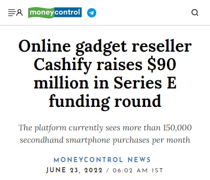 印度二手电商Cashify获9000万美元E轮融资