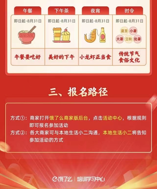 饿了么将开展夏季营销活动，公布5大商家权益