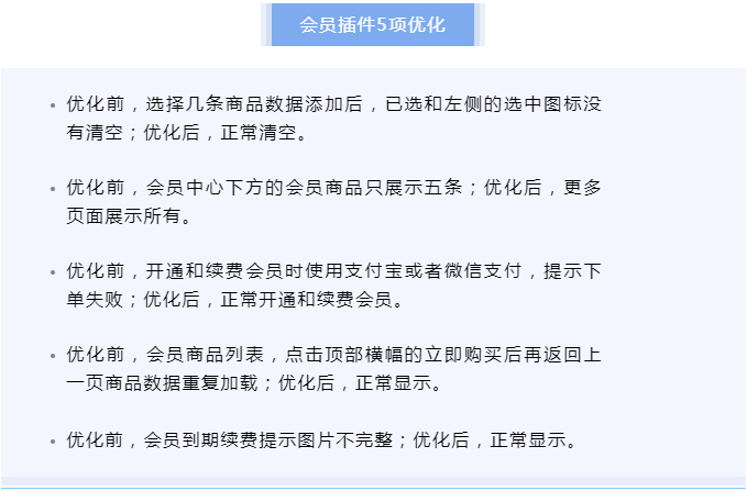 来客推/更新日志1115｜商城系统新优化来啦